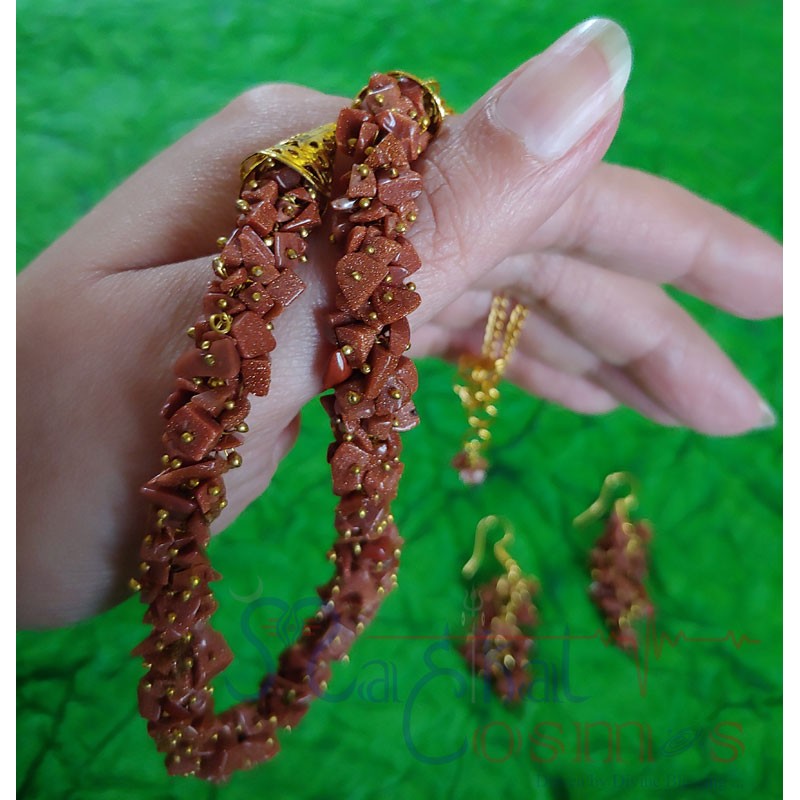 Sun Sitara Chips Set (Necklace + Earrings)	
