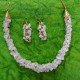 White Rainbow Moonstone Chips Set (Necklace + Earrings)	